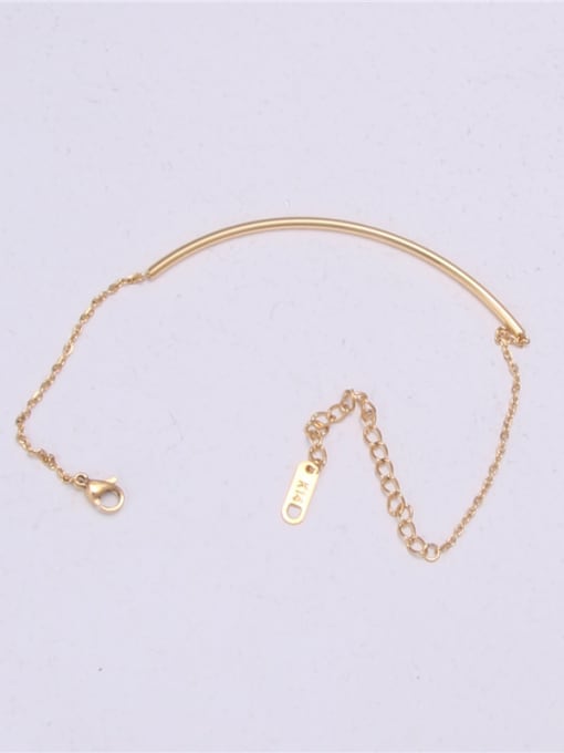 GROSE Titanium With Gold Plated Simplistic Fringe Bracelets 3