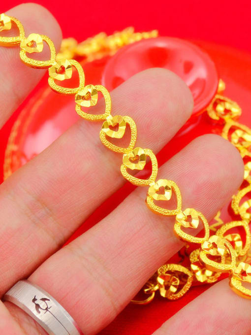 Neayou Gold Plate Heart Shaped Bracelet 1