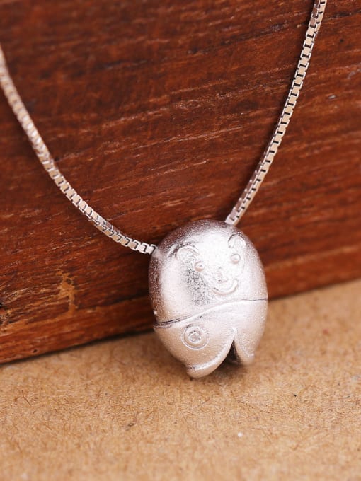 Peng Yuan Simple Personalized Fish Silver Necklace 3