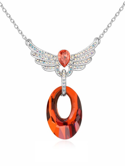 red Fashion Hollow austrian Crystals Alloy Necklace