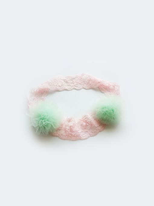 70523B Green Gauze Ball Yarn Cloth bady headband