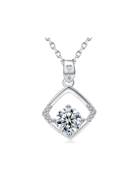 kwan Diamond Shaped Shining Zircons Clavicle Necklace 0