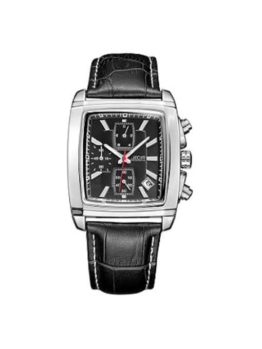 Black JEDIR Brand Simple Rectangle Watch
