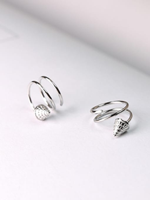 Peng Yuan Simple Tiny Circular Cone Stud Earrings 1