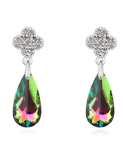 1 Fashion Shiny Water Drop austrian Crystals Alloy Stud Earrings