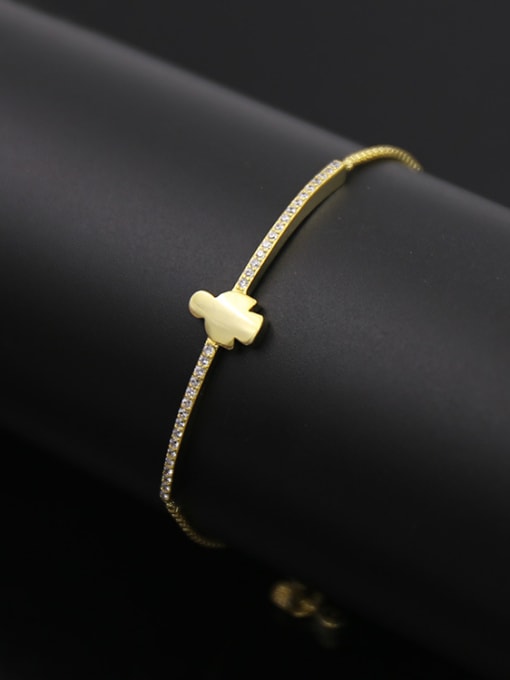 Golden Characters Stretch Bracelet