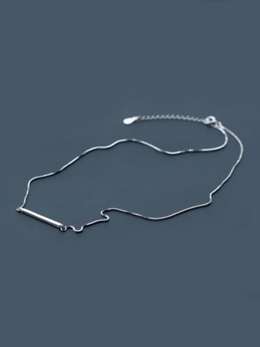 Rosh S925 Silver Slot Type Simple Necklace 2