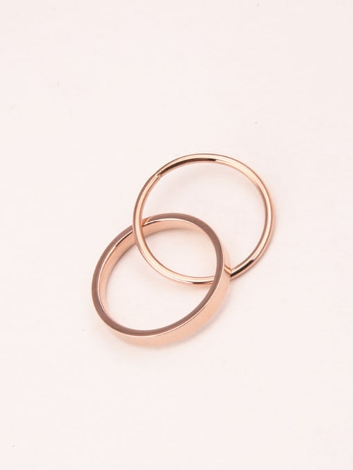GROSE Simple Style Double Circle Ring 2