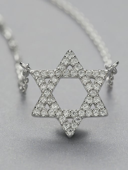 One Silver Star Shaped Necklace 3