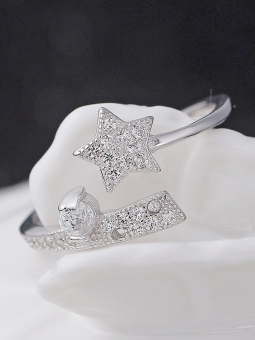 kwan Lovely Star Zircons Valentine's Day Gift Opening Ring 2