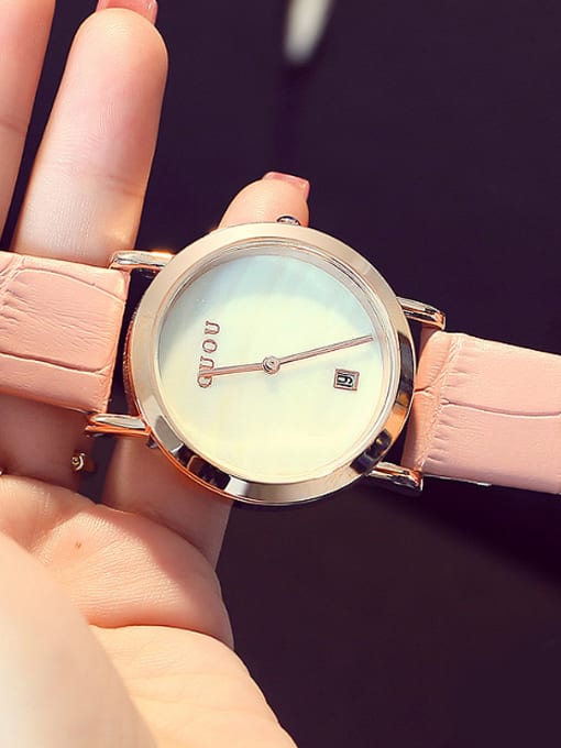 pink 2018 GUOU Brand Simple Women Watch