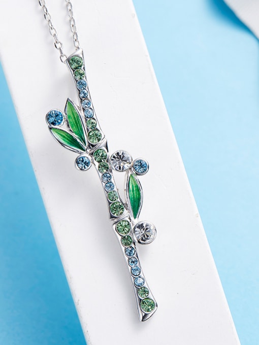 green 925 Silver Crystal Necklace