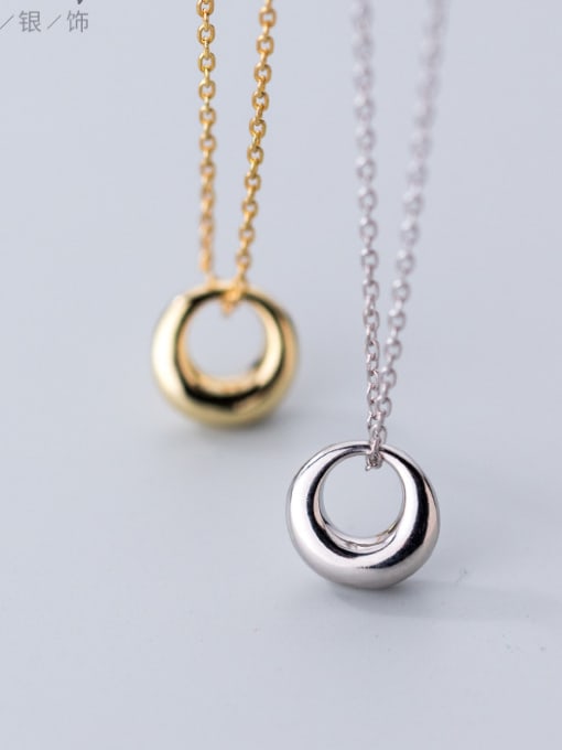 Rosh 925 Sterling Silver With 18k Gold Plated Fashion Oval Necklaces 0