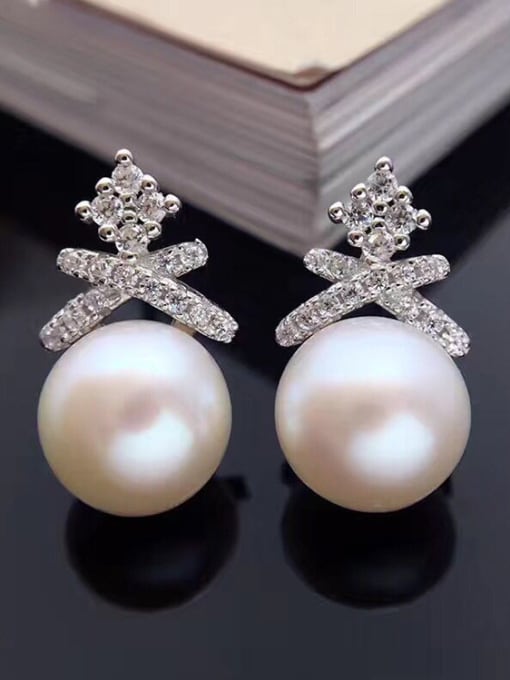 EVITA PERONI Fashion Freshwater Pearl Christmas Tree drop earring