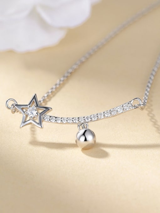 One Silver Simply Star Necklace 0