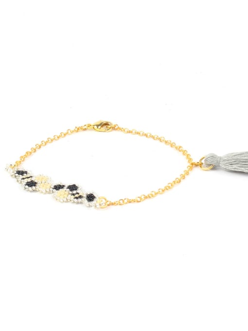 HB546-K Western Style Handmade Alloy Tassel Bracelet