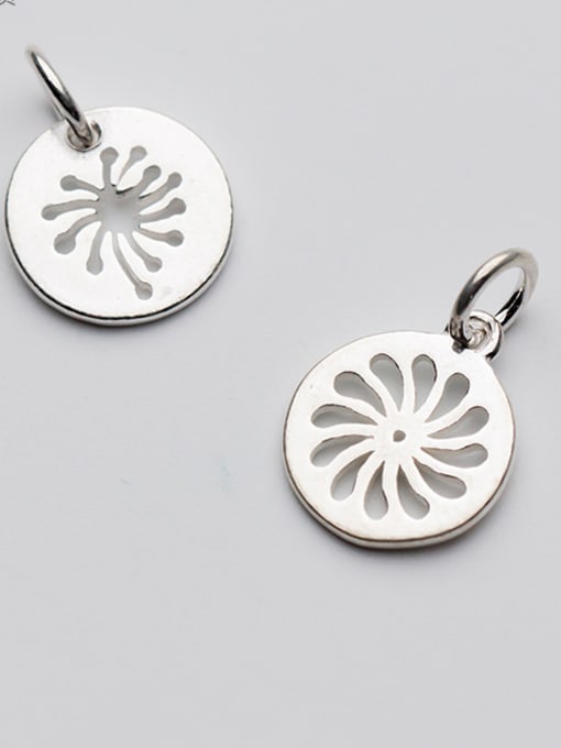 FAN 925 Sterling Silver With Antique Silver Plated Delicate Round Findings & Components 0