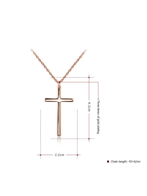 Ronaldo Exquisite Rose Gold Plated Austria Crystal Cross Two Pieces Jewelry Set 2