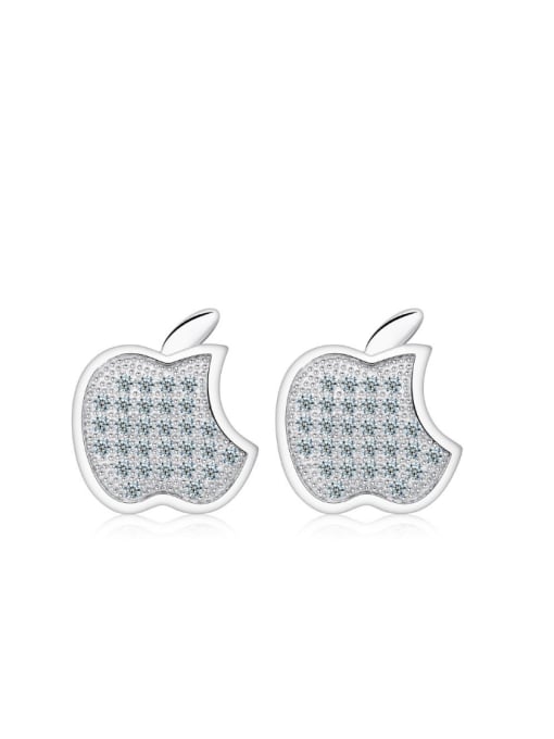 kwan Creative Apple Shaped Fashion Stud Earrings 0