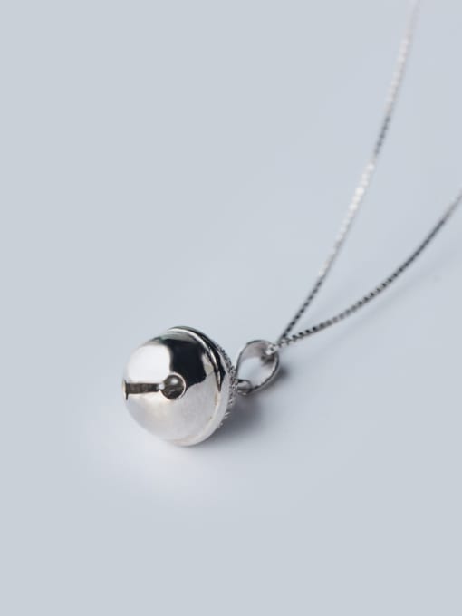 Rosh S925 silver fashion small bell zircon necklace 2