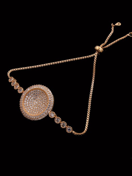 Rose Gold Round Zircon Stretch Bracelet