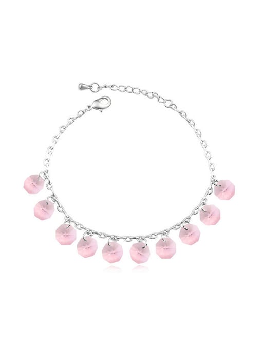 QIANZI Simple Round austrian Crystals Alloy Anklet 2