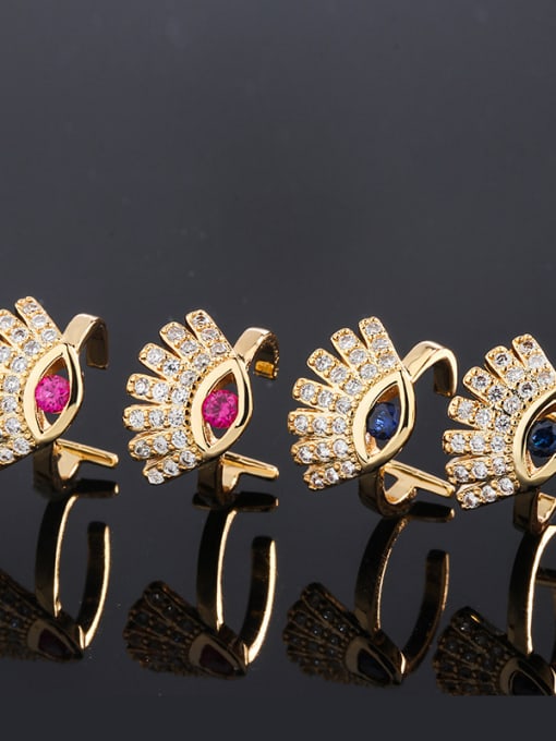 ROSS Copper With Cubic Zirconia Fashion Evil Eye Stud Earrings 3