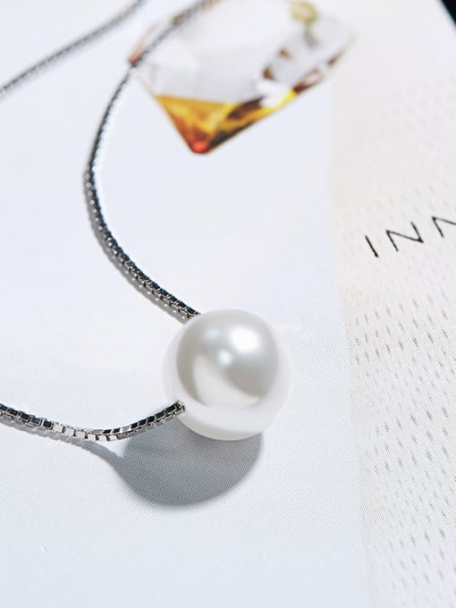 White 2018 2018 2018 2018 S925 Silver Pearl Necklace
