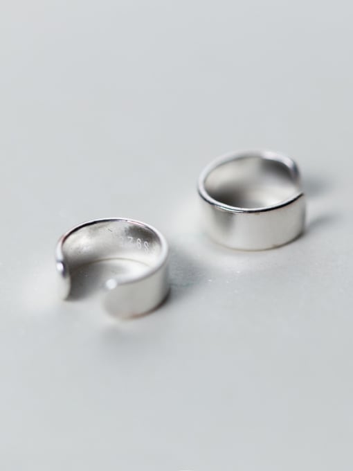 Rosh Elegant Geometric Shaped S925 Silver Clip Earrings 0
