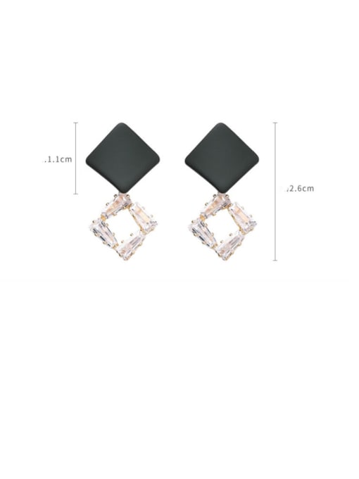 Girlhood Alloy With Gold Plated Punk Geometric Drop Earrings 1