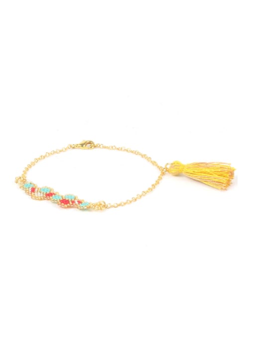 HB546-N Western Style Handmade Alloy Tassel Bracelet