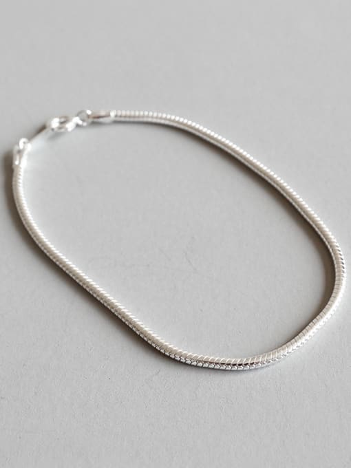 DAKA Pure silver personality and simple round snake chain Bracelet 0