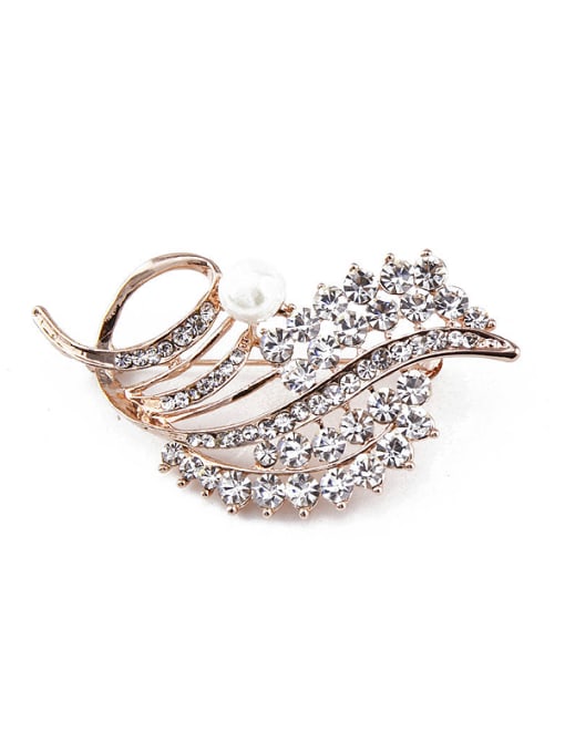 Inboe Crystals Pearl Brooch