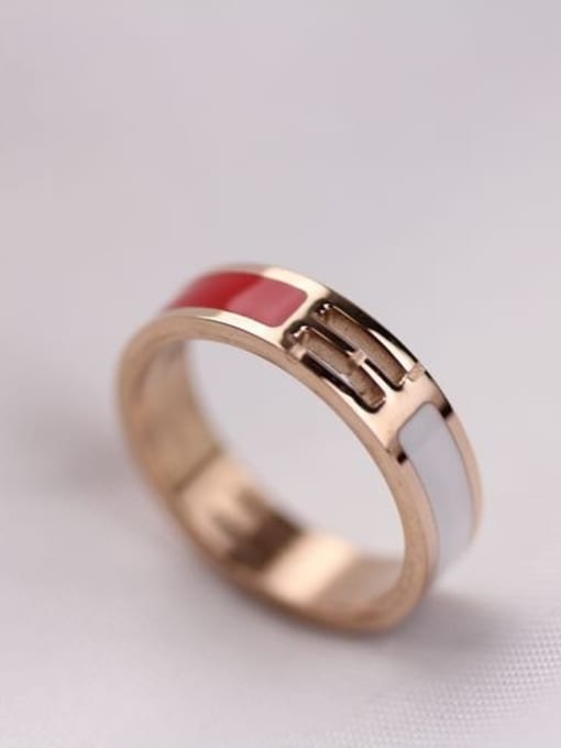 GROSE Color Enamel Lover Fashion Ring 0