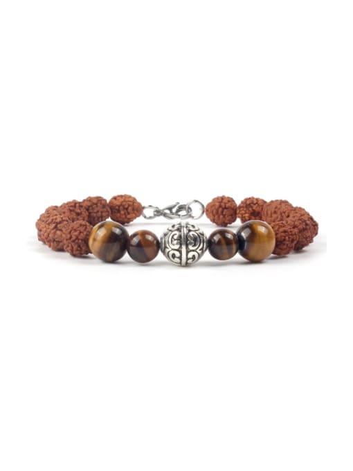 B6000-A Wooden Alloy Beads Hot Selling Bracelet