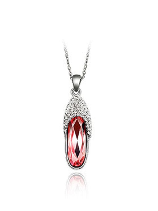 pink Fashion austrian Crystal Pendant Alloy Necklace