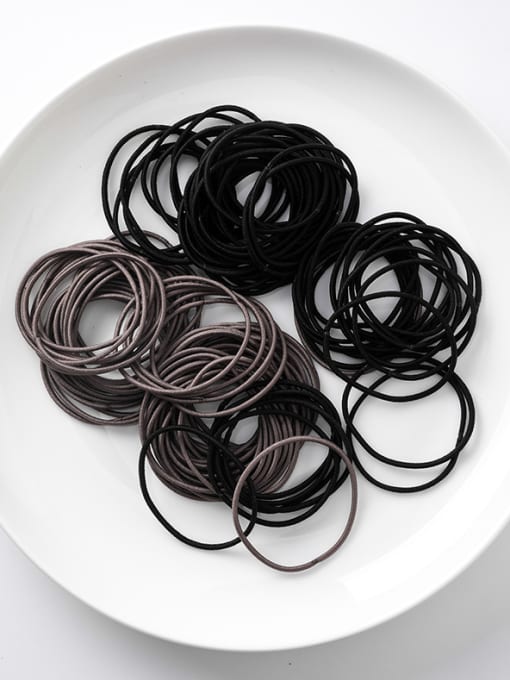 J brown black (Large Circle) Simple Small Circle Fine  High Elasticity  Hair Ropes
