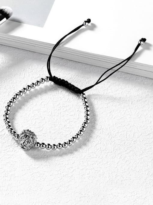 Open Sky Fashion Lion Head Beads Adjustable Bracelet 2
