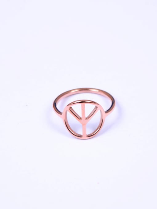 GROSE Simple Hollow Titanium Fashion Ring 0