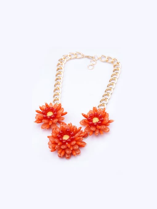 KM Artificial Pearls Flower Alloy Necklace 3