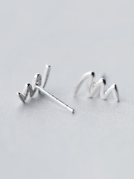 Rosh S925 Silver  Mini Wave Stud cuff earring 1