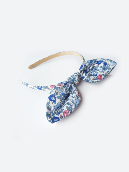 Blue rabbit ears Bow Flower Head Band