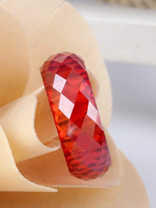 Red High Quality Zircon Crystal Rings
