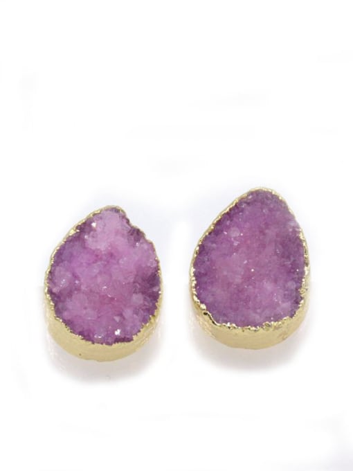 Tess Tiny Water Drop shaped Natural Crystal Stud Earrings