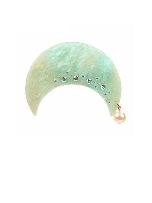 Chimera Alloy With Platinum Plated Simplistic Cosmic Starry Sky  Moon Barrettes & Clips