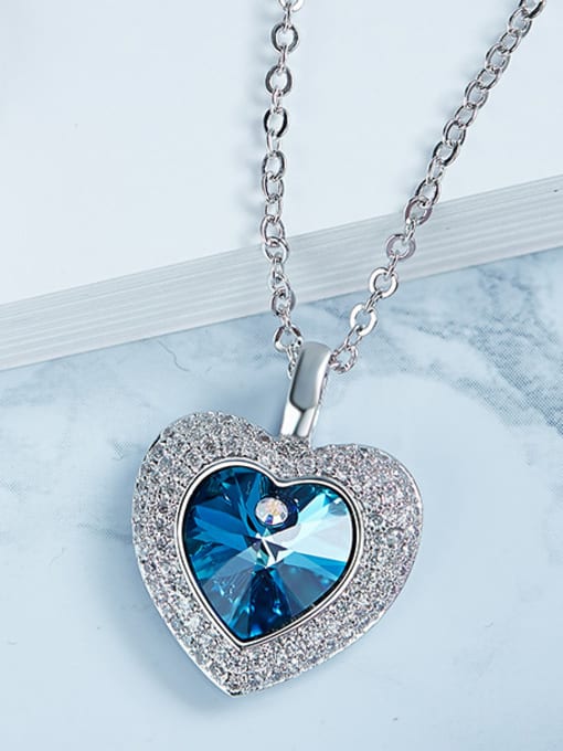 CEIDAI Swarovki Crystals Heart Shaped Necklace 0