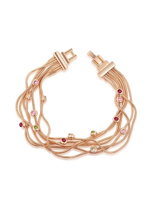 Rose Gold Exquisite Multi-layer Rose Gold Plated Bracelet