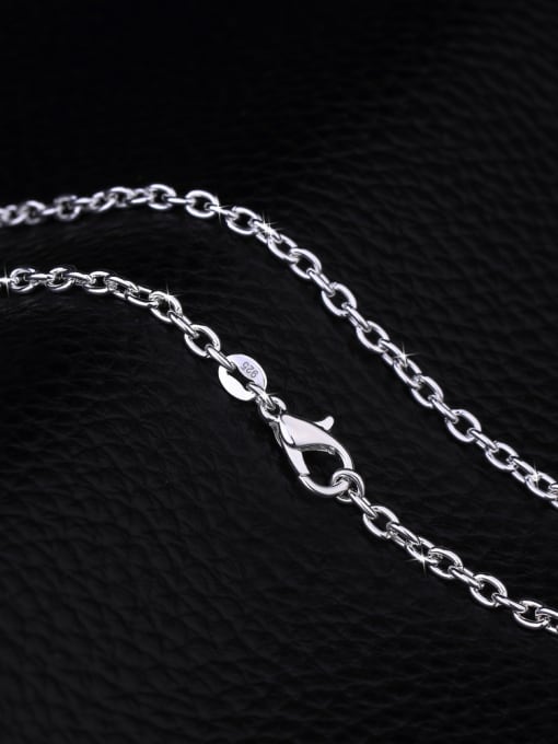 Ya Heng Simple Cross Chain Silver Plated Copper Single Necklace 2