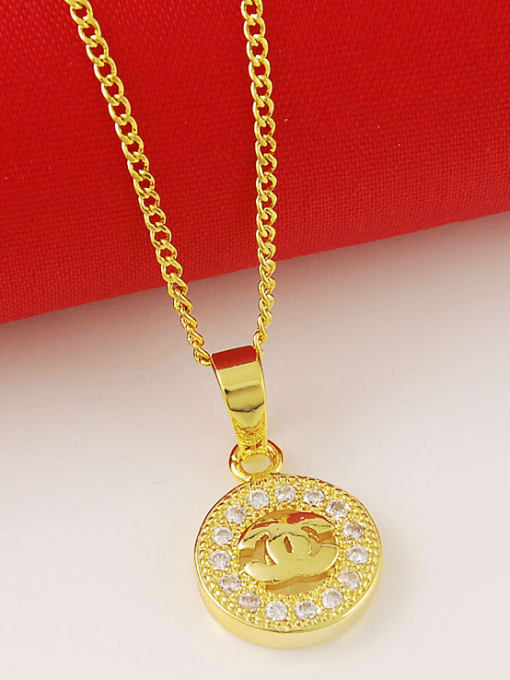 Yi Heng Da Women Elegant Round Shaped Shimmering Zircon Necklace 2