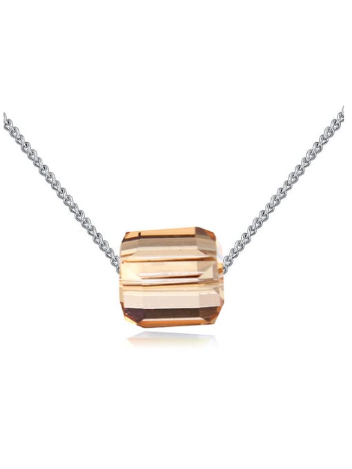 QIANZI Simple austrian Crystal Bead Alloy Necklace